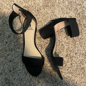 Black block heels